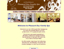 Tablet Screenshot of pleasantdayspa.com